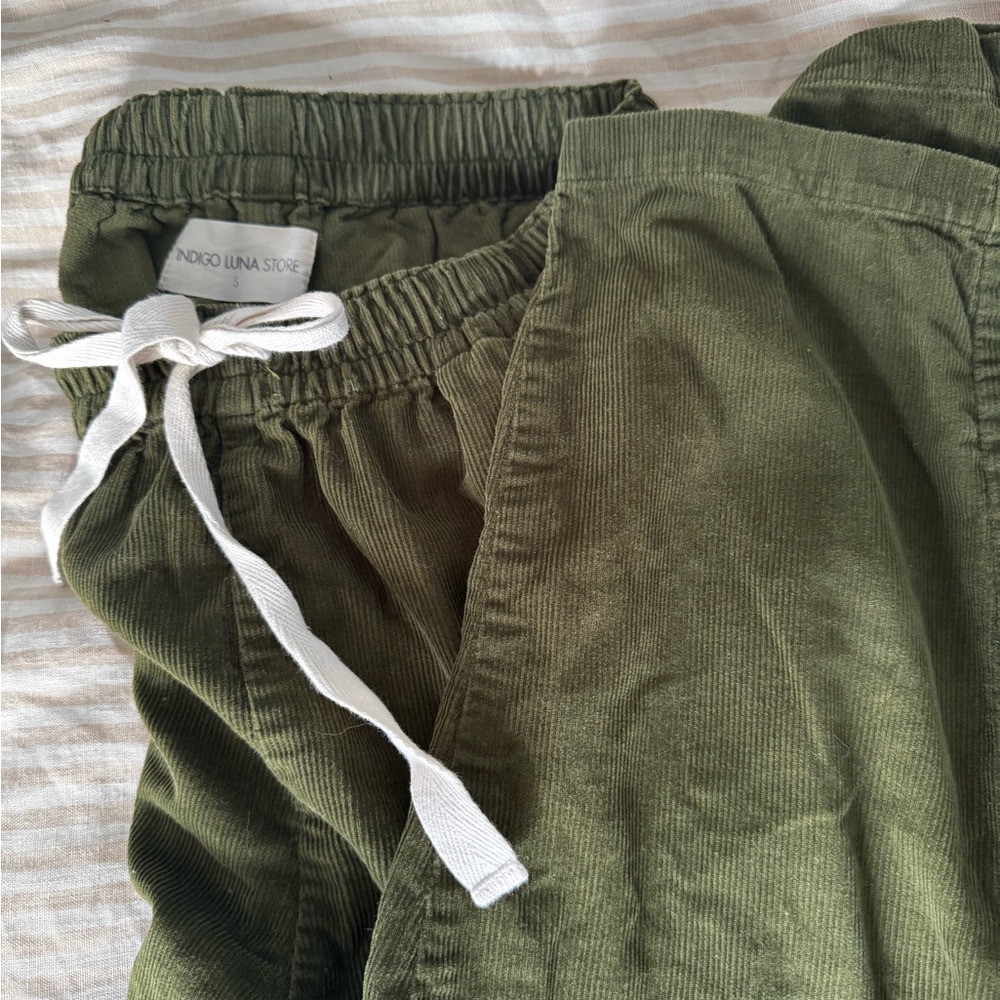 Indigo Luna Livia Cord Trousers Forest Size Small - Picture 4 of 7